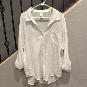 Kona Sol white swimsuit cover up shirt dress